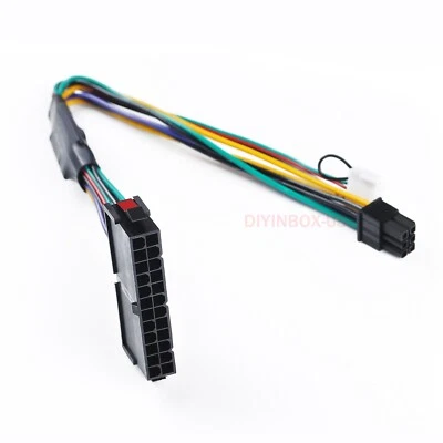 24-Pin to 6-Pin Power Supply 12" Adapter Cable for HP Elite 8100 8200 8300 - Image 1 of 4