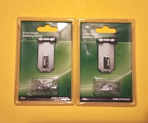 2X Hillman Zinc Plated 2" Safety Hasp for CHESTS/ CABINETS/ PADLOCKS - Picture 1 of 3
