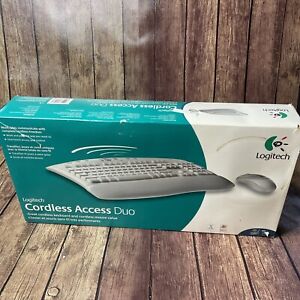 Vintage Logitech Cordless Access Duo Mouse Keyboard NOS. 2002