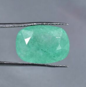 AAA 6.80 Ct Natural Colombian Emerald Green Color Dyed Gemstone (GIT) Certified