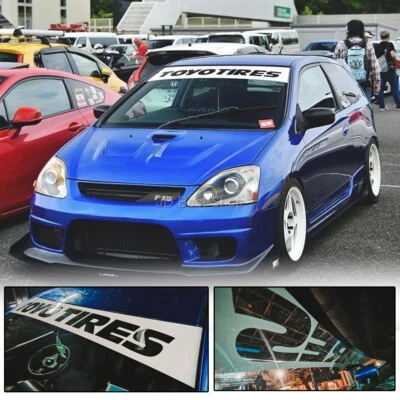 Sticker Windshield Diecut Vinyl JDM Style TOYO TIRES Type punched letters Car HD Foto 1 de 4