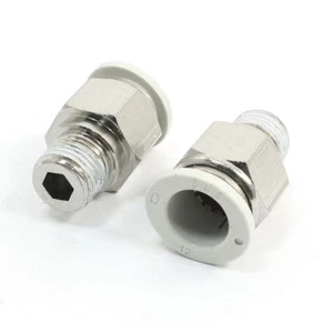 2 Pcs 12mm Pneumatic Air Compressor Tube to 1/4"PT Quick Coupling Fittings⊕IK - Picture 1 of 2