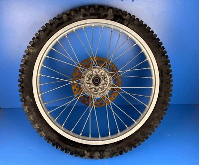 Kawasaki KDX200 1987 - 1992 oem Complete Front Wheel Tire Rim Hub Assembly - Image 1 of 4