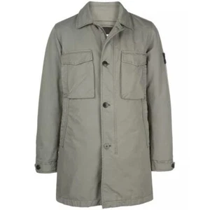 Stone Island NWT Logo Patch Mid-Length Parka in Green Size XXL MSRP $1325 - Picture 1 of 10