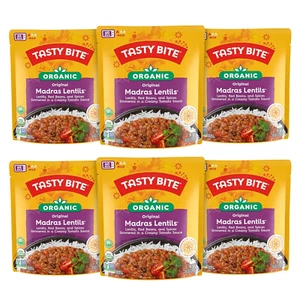 Organic Madras Lentils, 10 Ounce, Pack of 6, Ready to Eat, Microwavable Entree, - Picture 1 of 6
