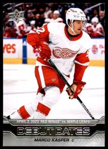 Marco Kasper 2023-24 Upper Deck Series 1 Debut Dates RC #DD-24 Detroit Red Wings
