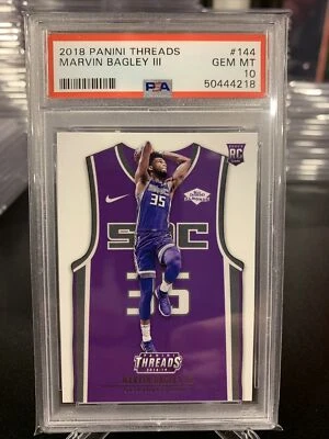 2018 Panini Threads 144 Marvin Bagley III PSA 10 - Image 1 of 2