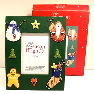 Picture Frame Christmas Make The Season Bright for 3.5x5" Photo NIB from Kohl's - Picture 1 of 7