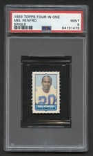 1969 MEL RENFRO HOF PSA 9 MINT TOPPS *RARE FOUR IN ONE SINGLE DALLAS COWBOYS RZC
