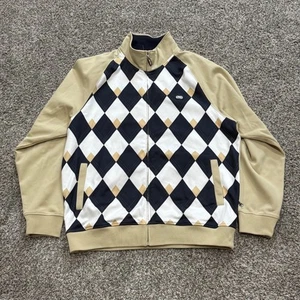 Y2K Ecko Unltd. Argyle Track Jacket Full Zip Lightweight Coat Mens XL 24x30 - Picture 1 of 6
