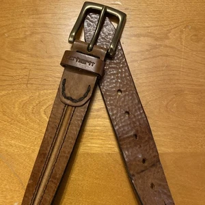 Men’s Carhartt Brown Leather Belt Size 34 Model 2245 - Picture 1 of 7