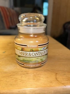 Yankee Candle Small Jar -3.7oz/104.9g - Cucumber And Cantaloupe Discontinued New - Picture 1 of 3