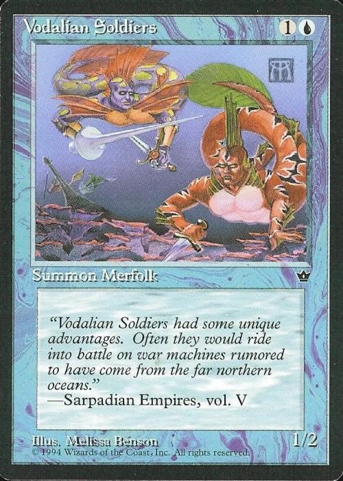 Vodalian Soldiers (1) - Medium Play MTG Fallen Empires - Image 1 of 1