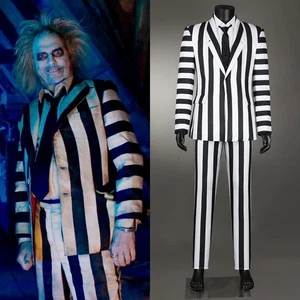 Disfraz de Beetlejuice Beetlejuice Temporada 2 Traje de Cosplay Hecho a Mano - Imagen 1 de 16