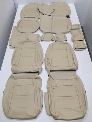 Кожаные чехлы на сиденья цвета слоновой кости для Volkswagen Tiguan 2.0T S 2.0T SE 2012-2015 KR478 - Изображение 1 из 4