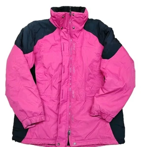 L.L. Giacca da sci Bean rosa nero XL donna Y2K cappotto da neve anni 90 stile retrò invernale - Foto 1 di 11