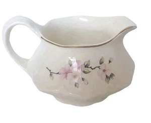 Vintage ~ Homer Laughlin 150N6 Rosa Blume Goldrand Milchkännchen Krug - Bild 1 von 6