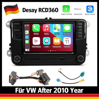 Für PQ VW Golf Passat CC After 2010Autoradio Stereo Carplay Bluetooth DS RCD360 - Bild 1 von 4