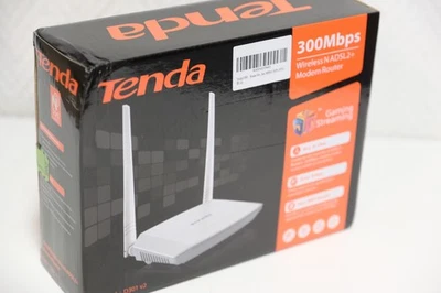 Tenda D301 V2 300Mbps Wireless N ADSL2+ Modem Router Neu Rechnung MwSt  - Bild 1 von 3