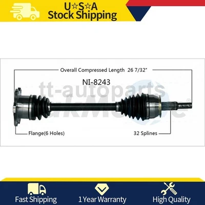 Rear Driver Left CV Axle Joint Shaft For Nissan Pathfinder 2006 2005 - Image 1 of 2