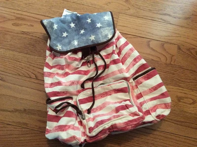Mochila Aeropostale EE. UU. Rojo Blanco Azul Bandera Estrellas Rayas Foto 1 de 4