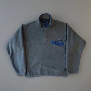 Vintage Patagonia Synchilla Snap T Pullover S Gray Fleece Pullover Outerwear - Picture 1 of 8