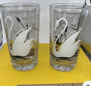 2 Vintage Schwanensaft Glas Konvolut Gläser - Bild 1 von 6