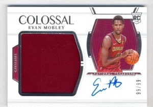 EVAN MOBLEY 2021-22 PANINI NATIONAL TREASURES AUTO AUTOGRAPH JERSEY RC #99/99 - Picture 1 of 2