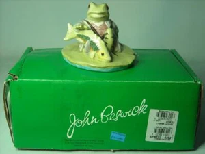 John Beswick JEREMY FISHER CATCHES A FISH Figurine 2nd Version BP10a + Box + COA - Picture 1 of 11
