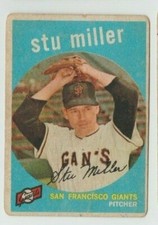 Venezuelan Topps 1959 Stu Miller #183 San Francisco Giants BENCO VENEZUELA