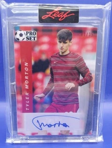 TYLER MORTON 2022 LEAF PRO SET AUTOMÁTICO "RED PARALEL" TARJETA SP #01/35 - Imagen 1 de 2