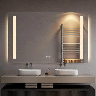 Rectangular Double-sided Frosted Frontlit 75 x 120 Frameless LED Mirror - image 1 of 4