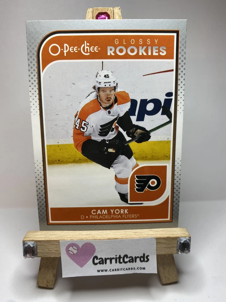 CAM YORK 2022 Upper Deck S1 O-Pee-Chee Glossy SILVER Rookies #R-3 Flyers SP - Image 1 of 4