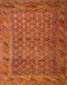 192 x 150cm Vintage Handmade Afghan Carpet Mushwani Kilim Soft Oriental Wool Rug - Picture 1 of 24