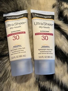Neutrogena Ultra Sheer Dry-Touch Sunscreen Lotion spf 30 3oz 2pk ex 5 24 - Picture 1 of 2