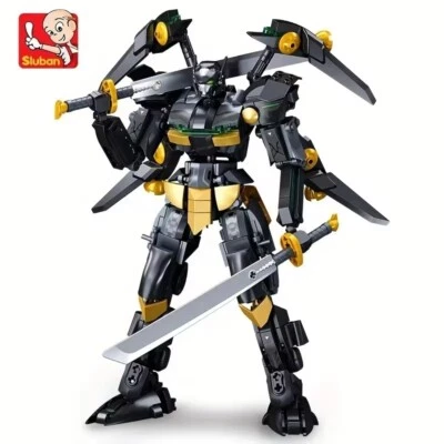 Sluban 534PCS Black Bat Mecha Robot Building Blocks Joint Movable Action Figure - Image 1 of 4