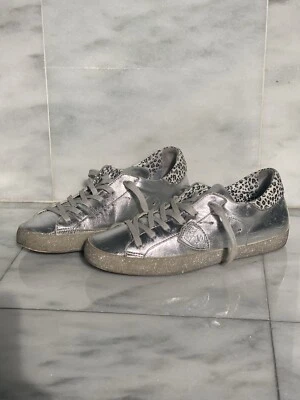 Sneakers argento con glitter Philippe Model - Immagine 1 di 4