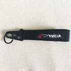 For Honda Black Backpack Key Ring Hook Strap Metal Keychain Lanyard Double Side 