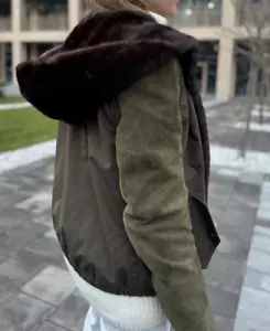 Yves Salomon Nerz Pelz Jacke Parka - Bild 1 von 8