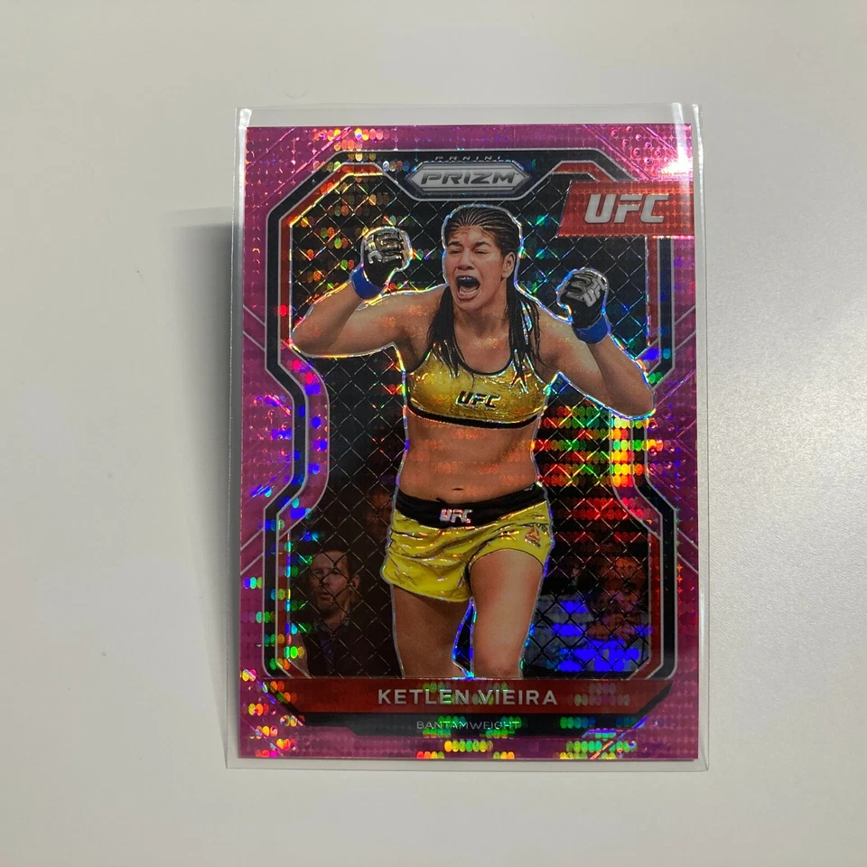 Ketlen Vieira 2021 Panini Prizm UFC Pink Pulsar Refractor Card 39/42 #85 - Image 1 of 4