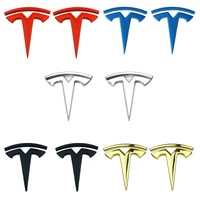 2x Tesla Logo Car Fender Side Body Emblem Badge Decal for Model S X 3 Y Roadster