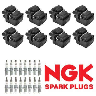 Ignition Coil & NGK Ruthenium Spark Plug Set for 2008 Mercedes-Benz G500 UF359 - Image 1 of 4