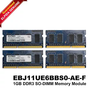 Elpida EBJ11UE6BBS0-AE-F 1GB DDR3 PC3-8500 1066MHz 204pin SODIMM CL7 Non-ECC RAM - Picture 1 of 5