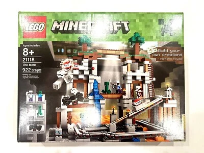 乐高 Minecraft: The Mine (21118) 全新 已停产 罕见 爬行者 僵尸 史蒂夫蜘蛛 — 第 1/4 张图片