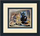 Pablo Picasso Pitcher with Flowers Custom Framed Print