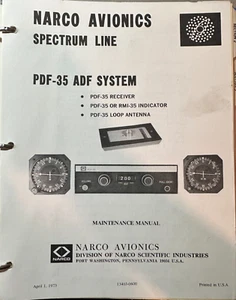 Narco Avionics PDF-35 ADF System Spectrum Line Maintenance Manual 13403-0600 (0) - Picture 1 of 4