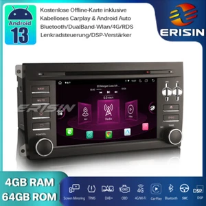 8-Kern Android 13 Autoradio GPS DAB+CarPlay Wifi 64GB CD SWC for Porsche Cayenne - Bild 1 von 21