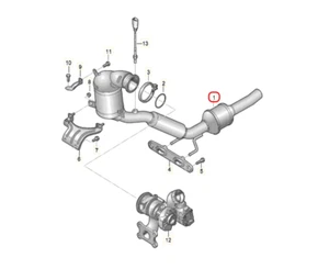 Original VW/AUDI 5WA131723B Abgasrohr mit KAT und Partilkelfilter A3 Leon Golf 8 - Bild 1 von 9