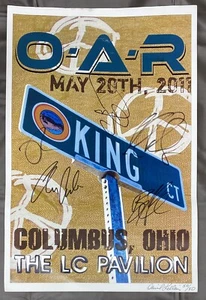 O.A.R. VIP Tour Poster 2011 Autographed By Band And Artist Limited Run #50 Of 50 - Picture 1 of 9