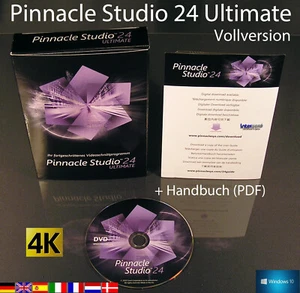Pinnacle Studio 24 Ultimate versión completa caja + DVD 4K software de vídeo + manual NUEVO - Imagen 1 de 12